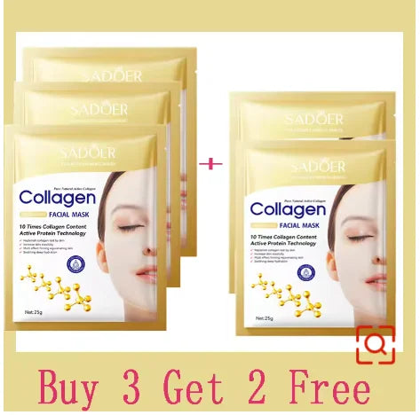 Korean Anti-Wrinkle Collagen Face Mask (10-Pack)