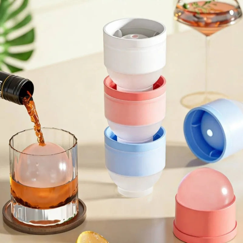 Slow-Melt Spherical Ice Ball Mold Tray