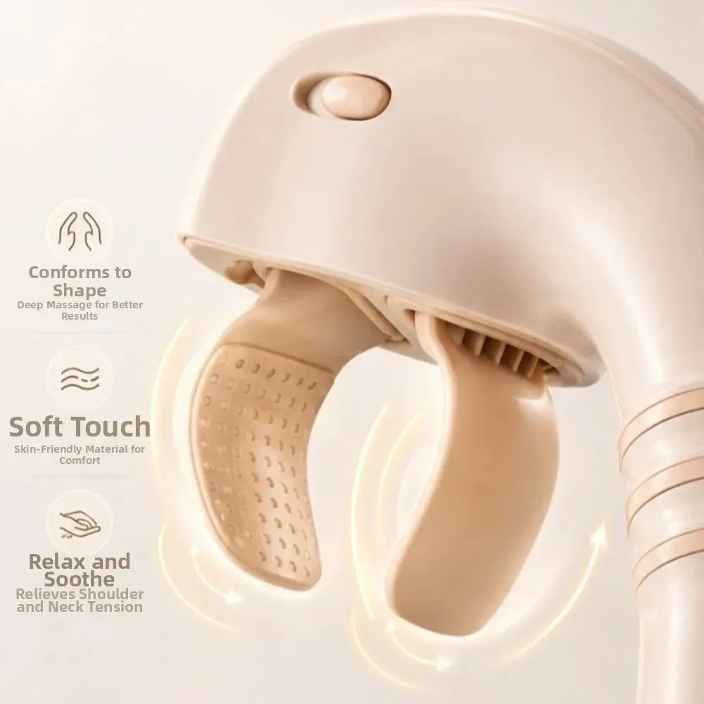 LUXE LINE Long Handle Handheld Massager – Kneading Relief for Shoulder & Neck
