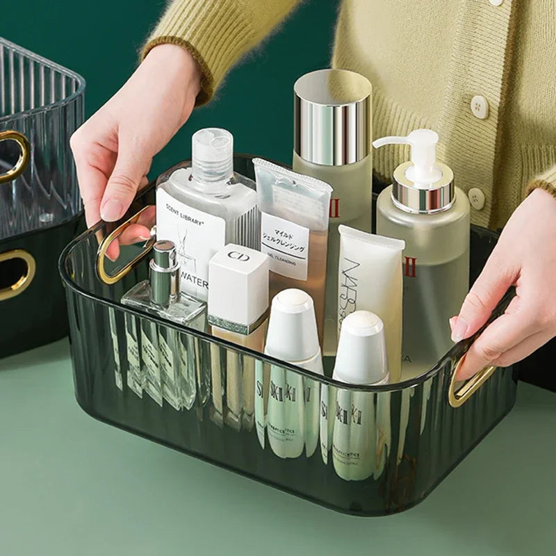 LUXE LINE Acrylic Organizer – Rectangular Bathroom & Makeup Storage for Bedroom & Living Room