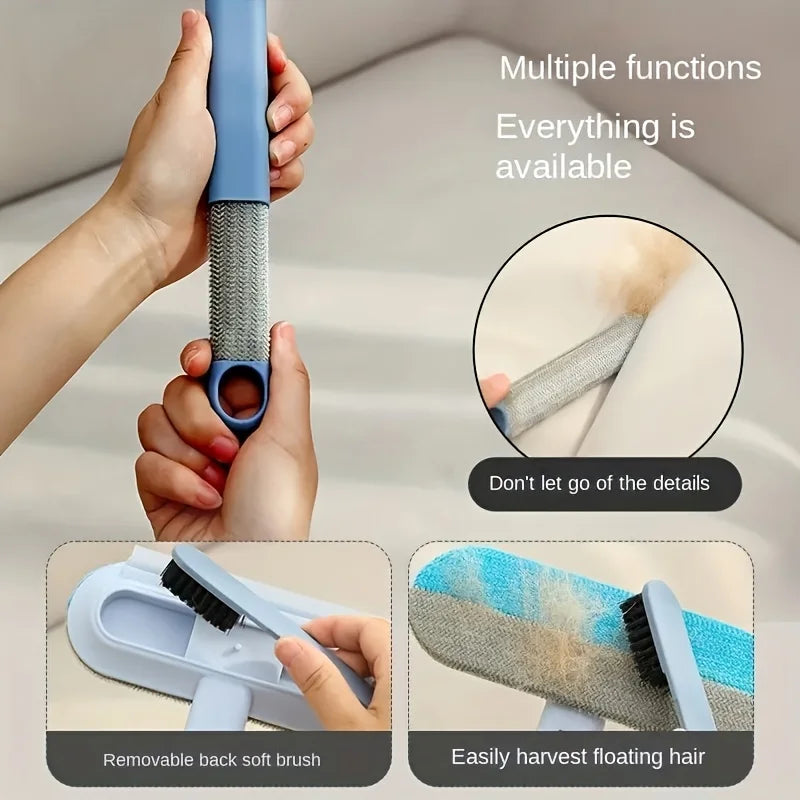 Remover with Long Handle Multi-Functional Pet Hair, Durable Nylon Material,Perfect for Cleaning Cat and Dog Fur from Beds&Sofas
