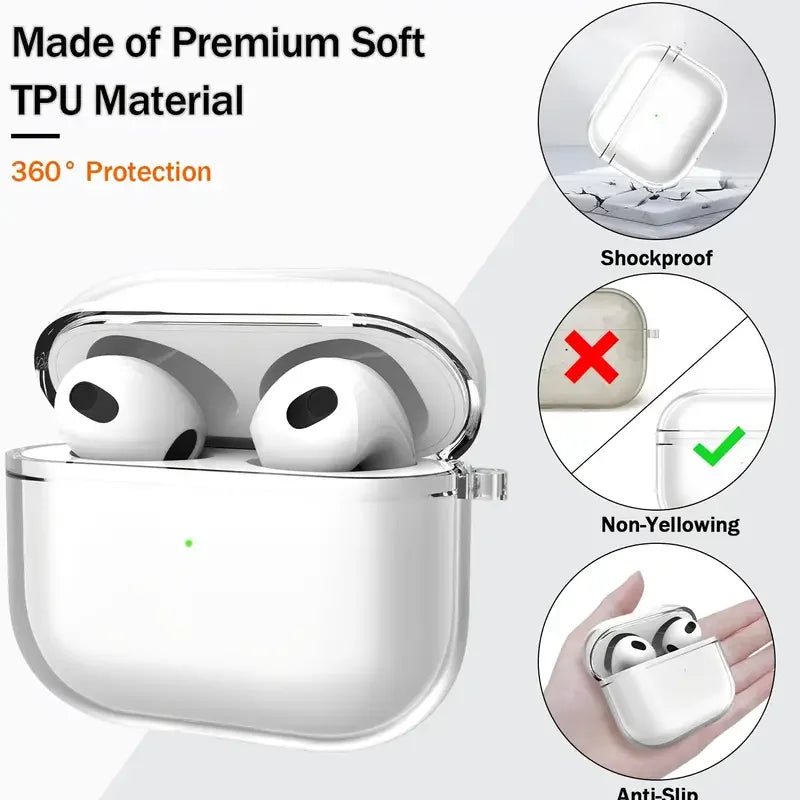 LUXE LINE Clear TPU Shockproof AirPods Case