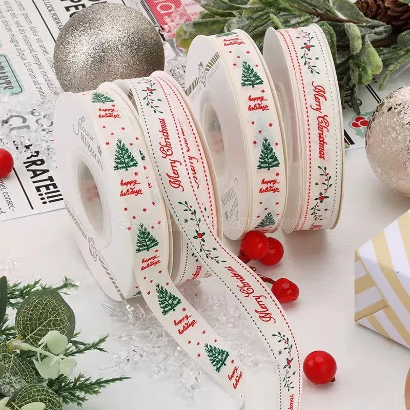 25-Yard Christmas Tree Ribbon (15mm)