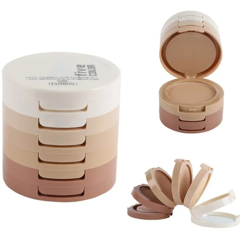 LUXE LINE 5-Color Contouring & Setting Powder Tower – Brightening, Oil Control