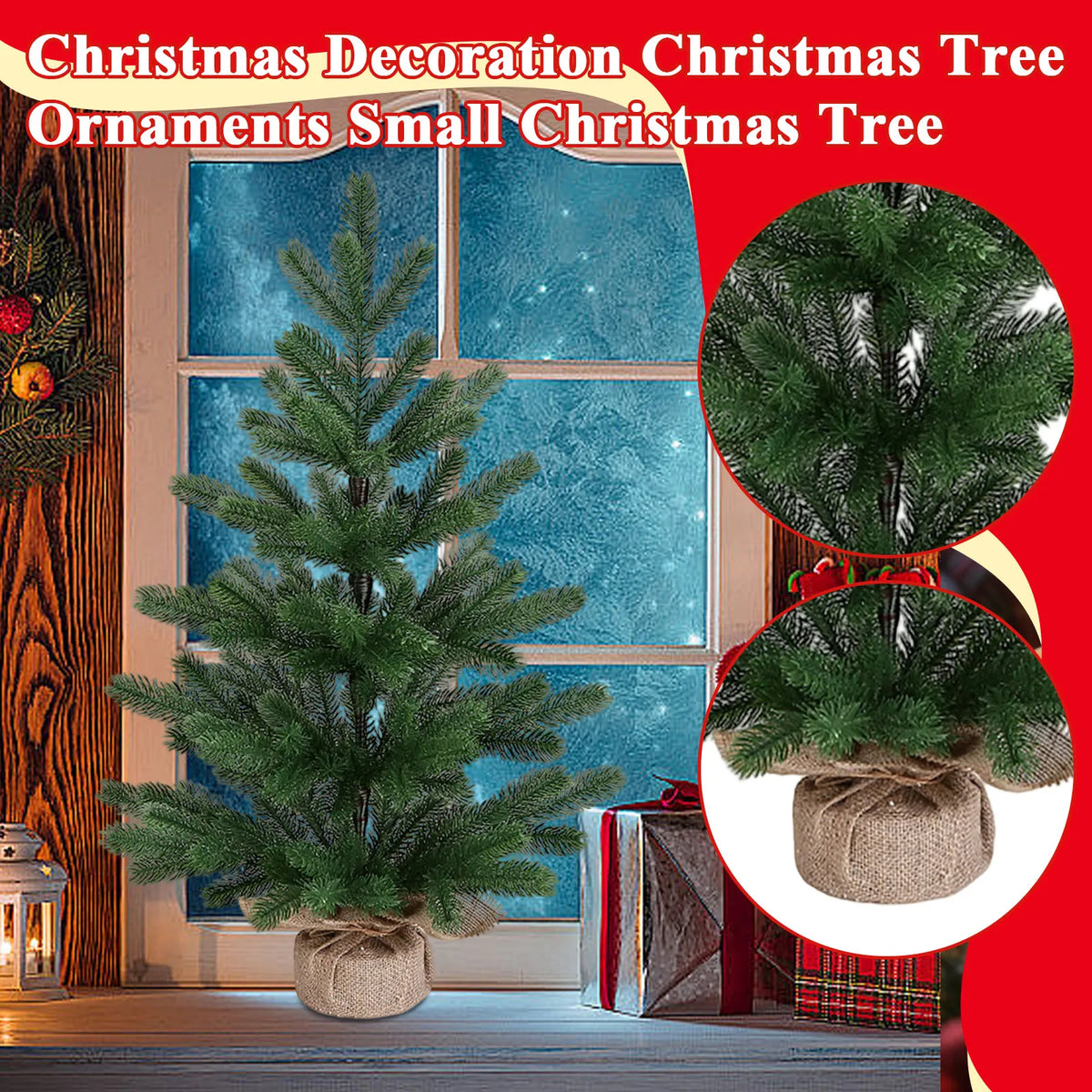 Classic Artificial Christmas Tree Desktop Ornament