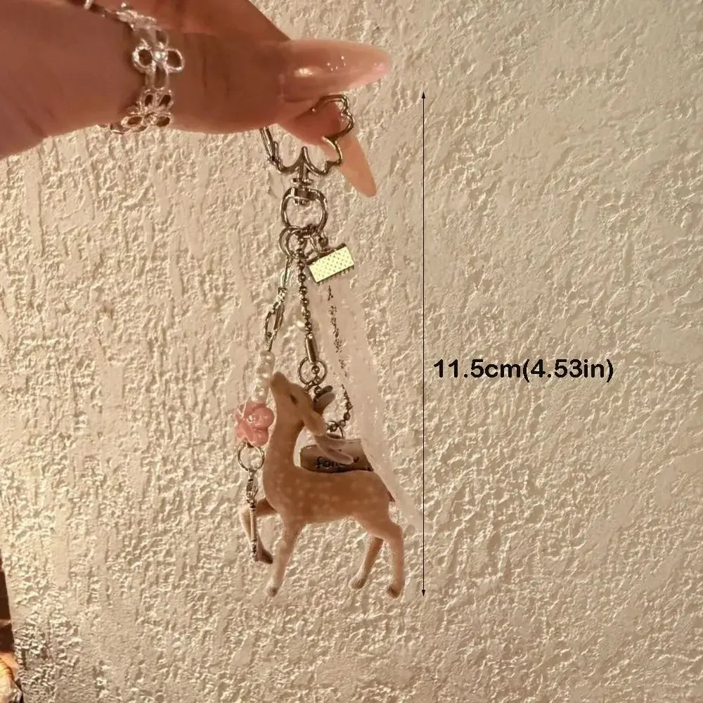 LUXE LINE Cute Deer Phone Charm Keychain