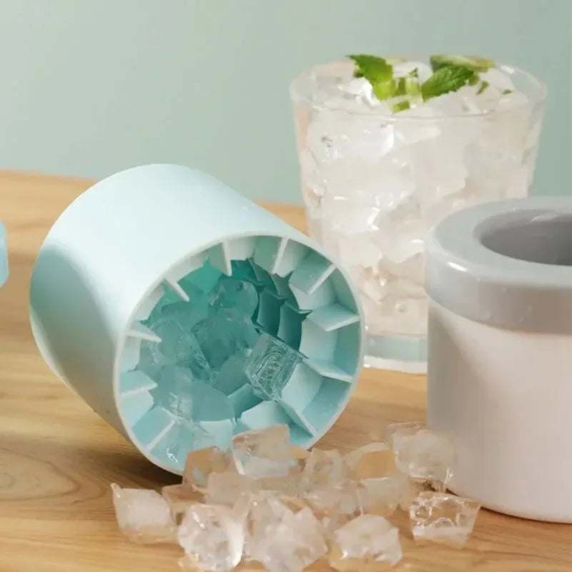 Round Silicone Ice Cube Mold & Ice Maker Tray
