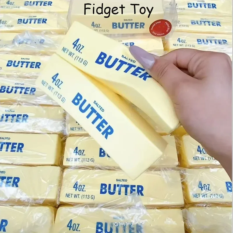 Butter Stick Cheese Squishy Fidget Toy