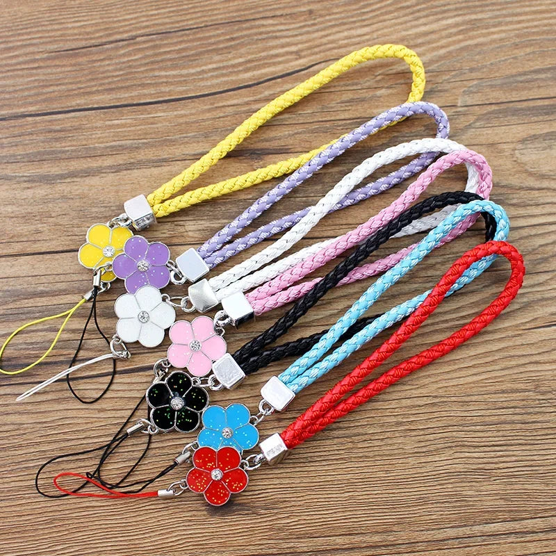 LUXE LINE Multicolor Braided Phone Charm Strap & Keychain Lanyard