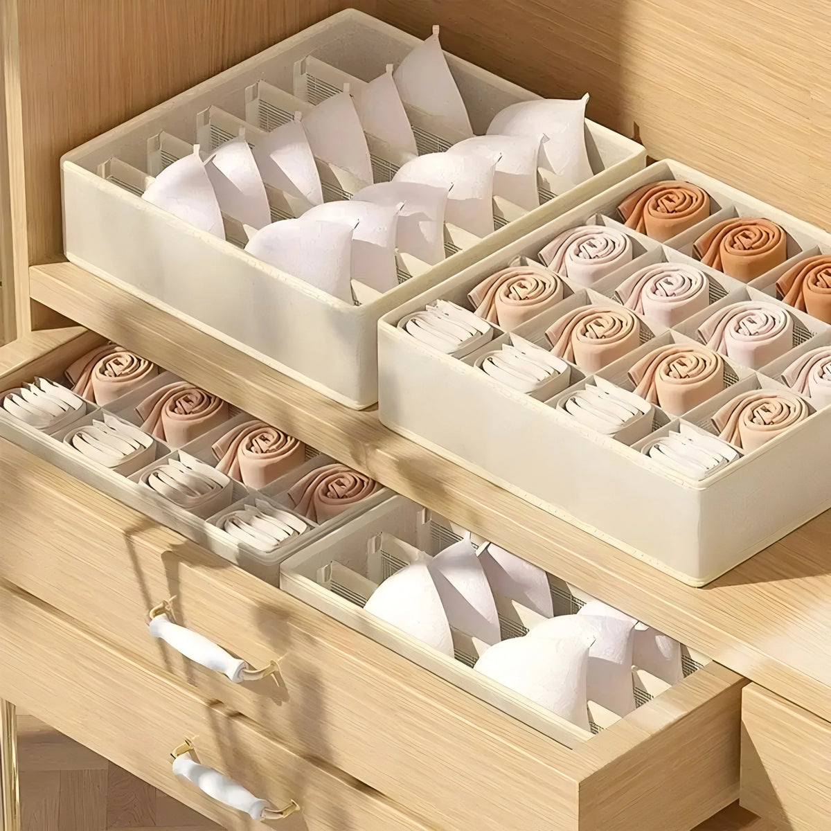LUXE LINE Cabinet Drawer Organizer – Underwear, Bras & Socks Storage Box