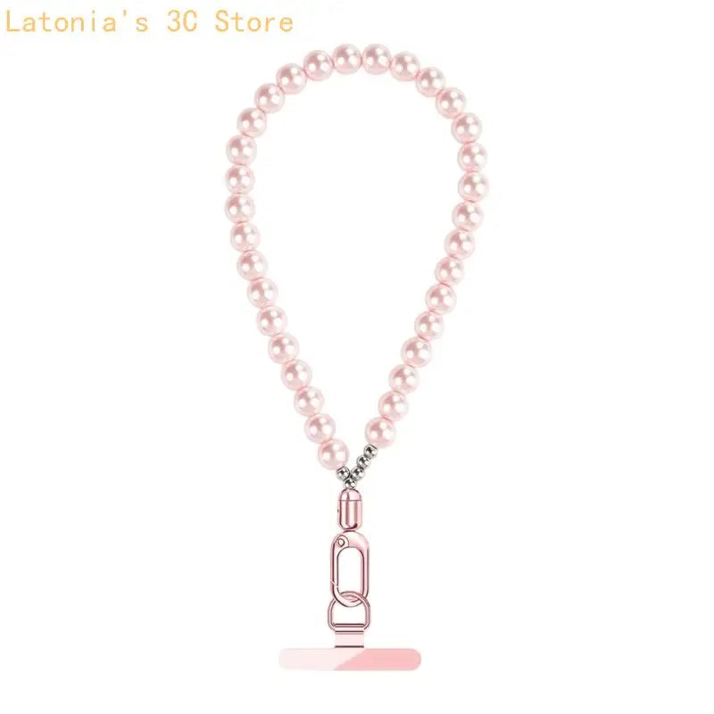 LUXE LINE Beaded Phone Charm with Card Insert – Wrist Strap Accessory