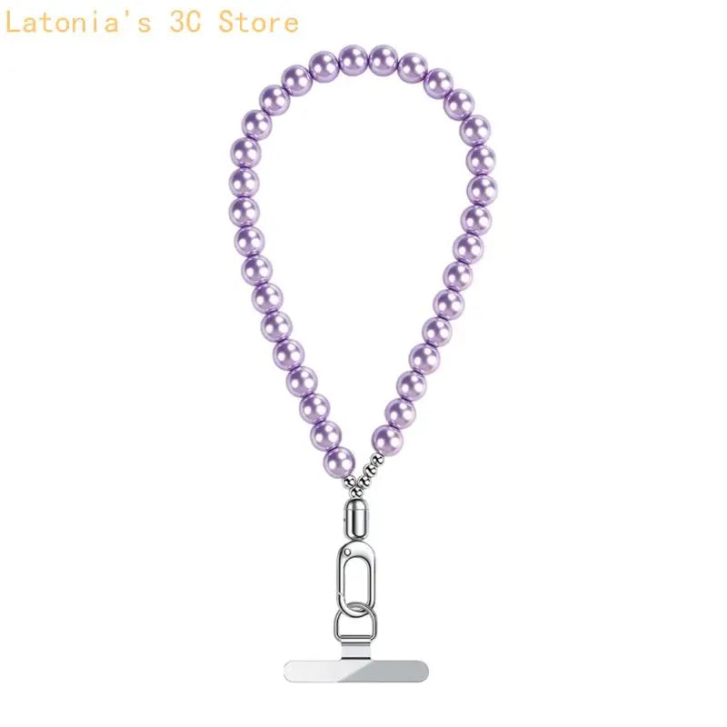 LUXE LINE Beaded Phone Charm with Card Insert – Wrist Strap Accessory