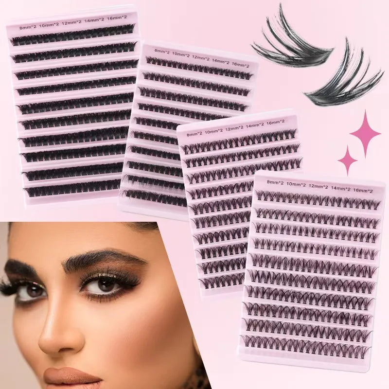 10 Rows Cluster Lashes 30/40/60/80D | Luxe Line Shop