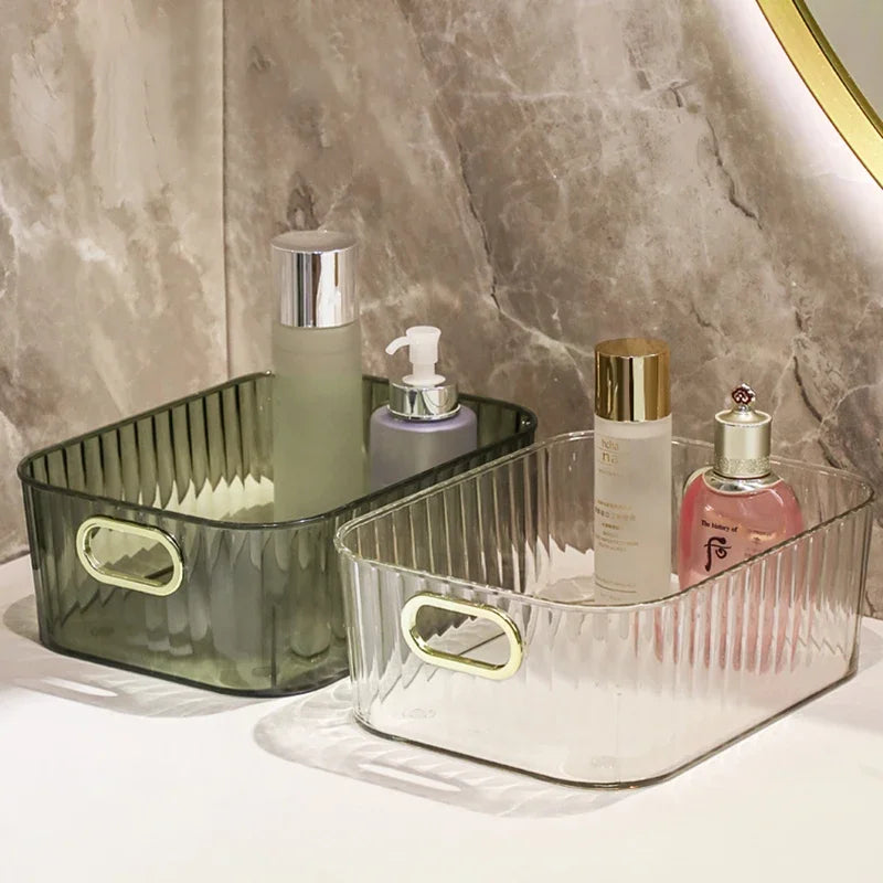 LUXE LINE Acrylic Organizer – Rectangular Bathroom & Makeup Storage for Bedroom & Living Room