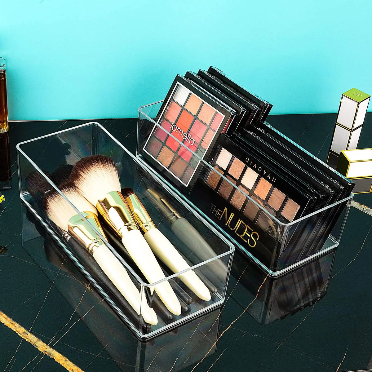 LUXE LINE Makeup Organizer for Drawer & Vanity – Countertop & Cabinet Storage Box