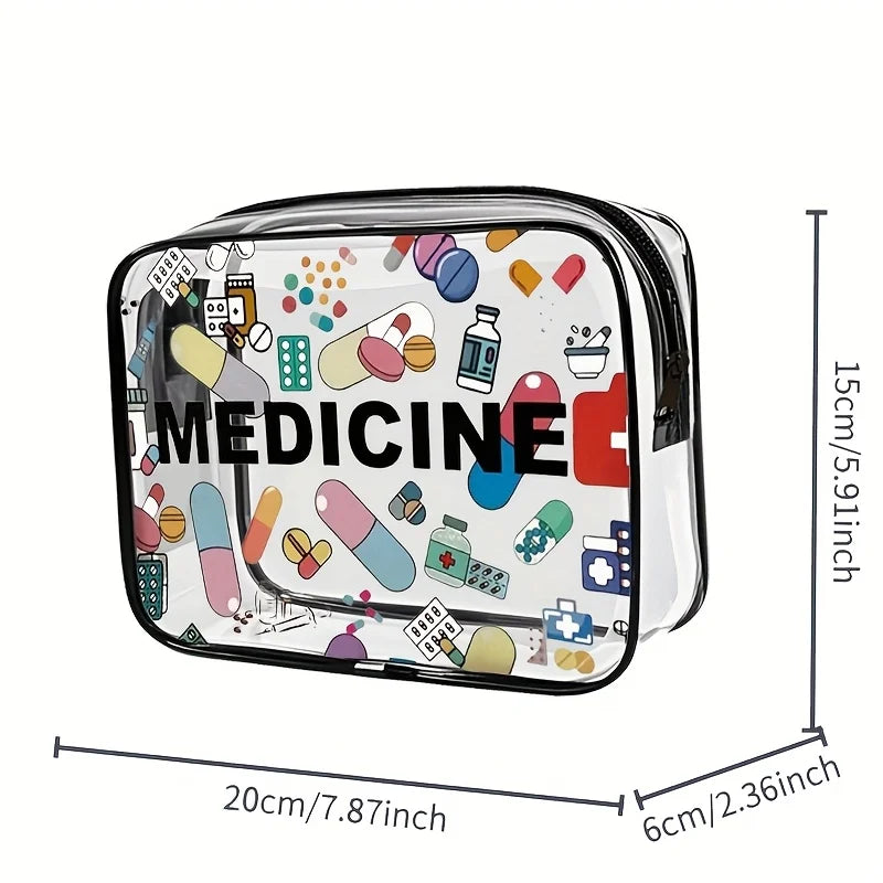 LUXE LINE Large Capacity Medicine & Travel Cosmetic Bag