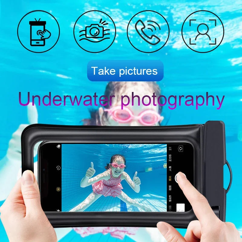 LUXE LINE Waterproof Phone Pouch – Luminous Touchscreen Dry Bag