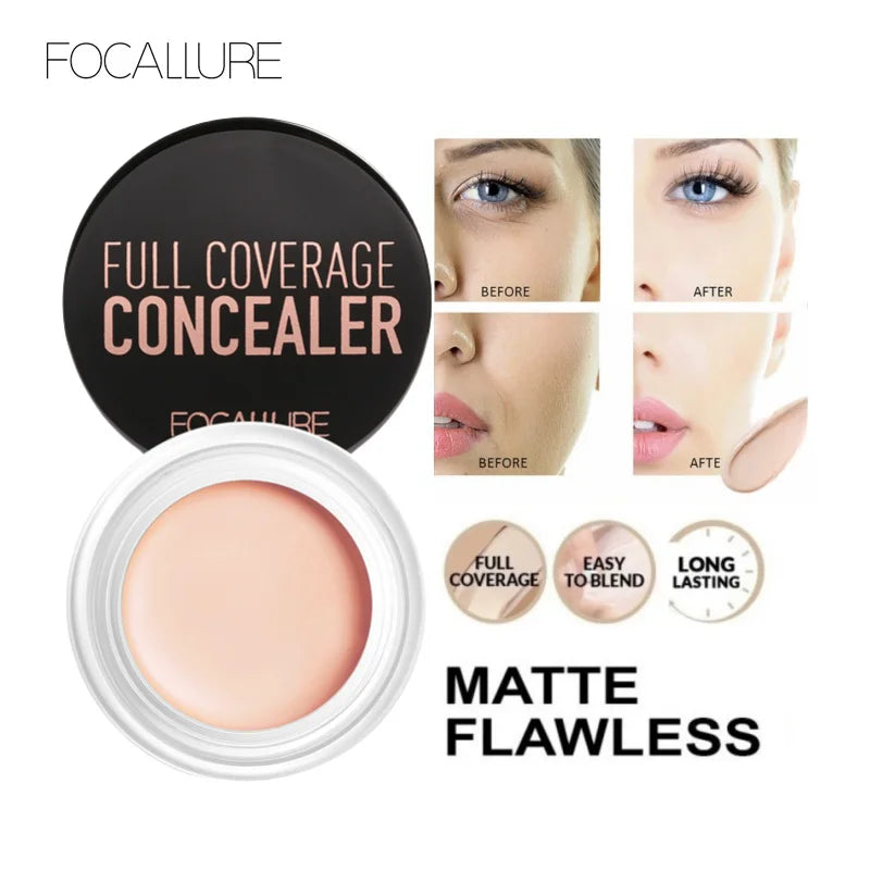 LUXE LINE FOCALLURE Waterproof Full Coverage Concealer — Lightweight Oil-Control