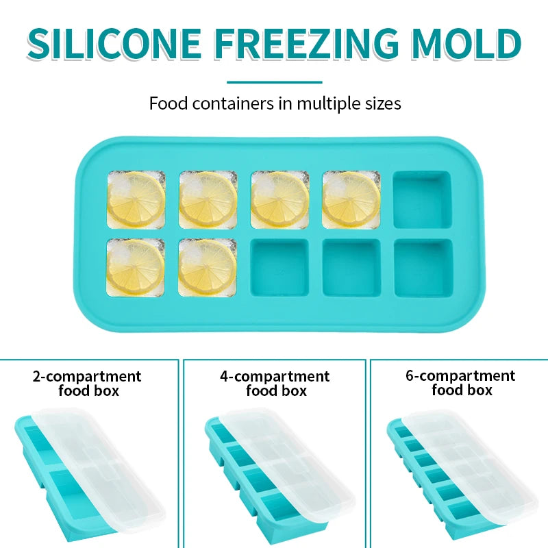 LUXE LINE Silicone Freezing Mold with Lid – Freezer-Safe Food Container