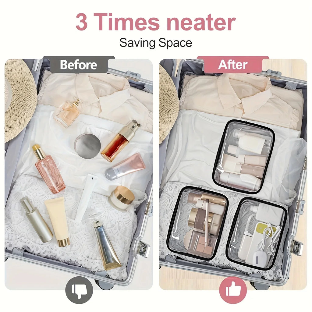 LUXE LINE Large Capacity Medicine & Travel Cosmetic Bag
