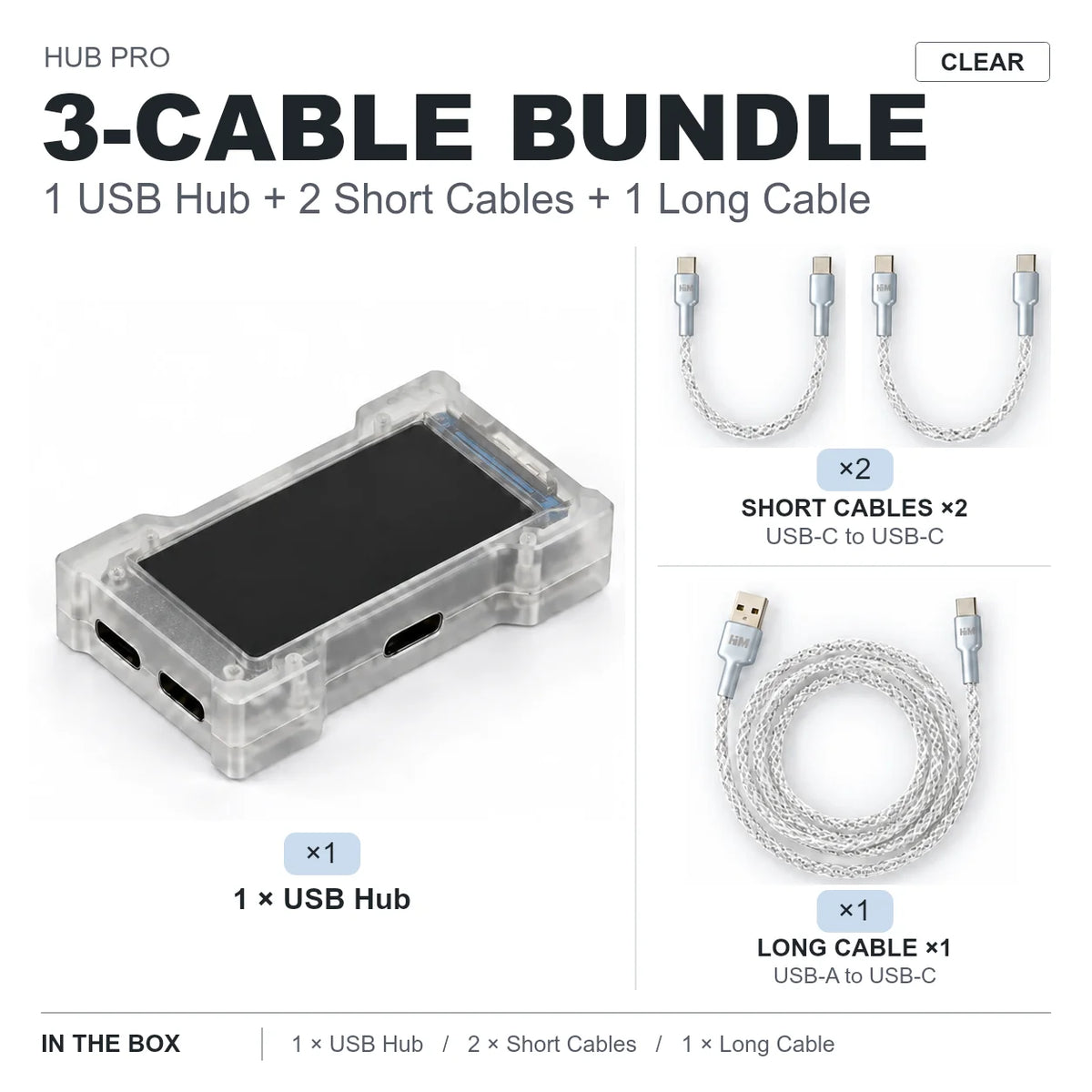 LUXE LINE HMLAB ZNEO Gaming USB Hub – 2-to-3 Port, 8K, RGB Screen