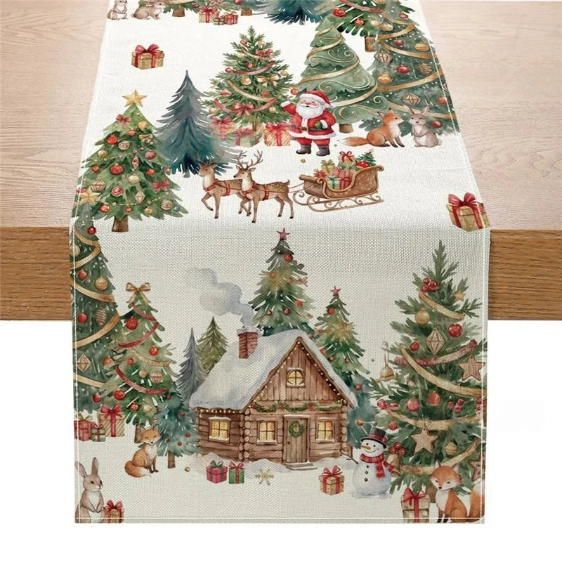 Christmas Tree Table Flag Decoration