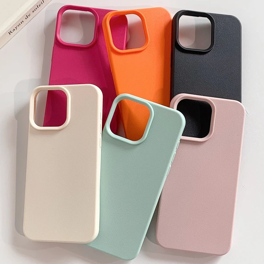 LUXE LINE Leather Shockproof Soft TPU iPhone Case