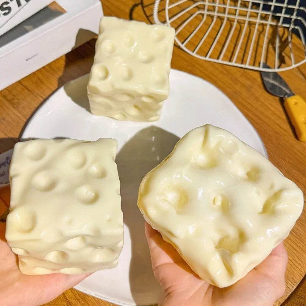 Taba Cheese Cube Squishy Stress Ball