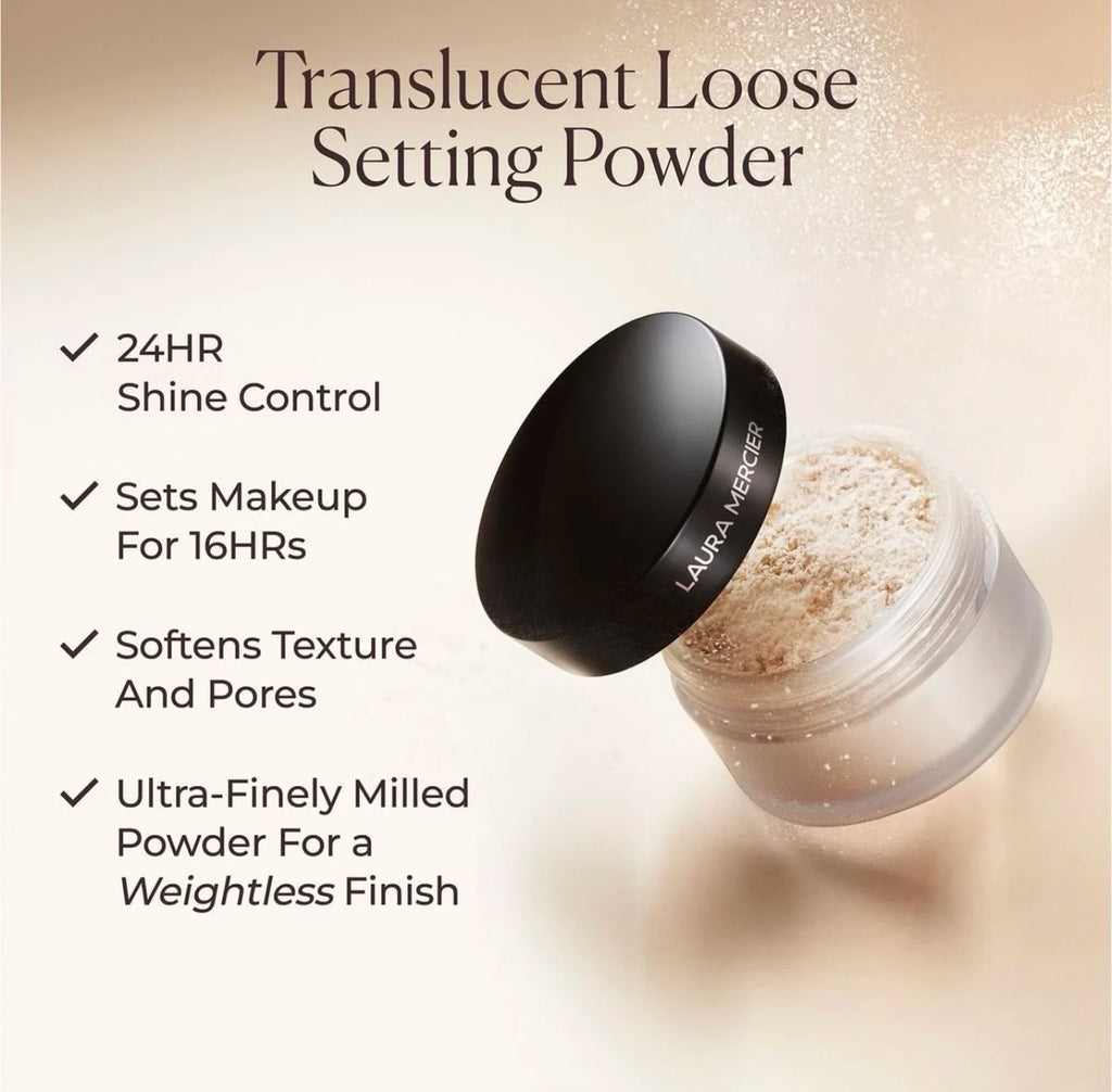 LUXE LINE Laura Mercier Translucent Loose Setting Powder – Oil Control Ultra-Blur
