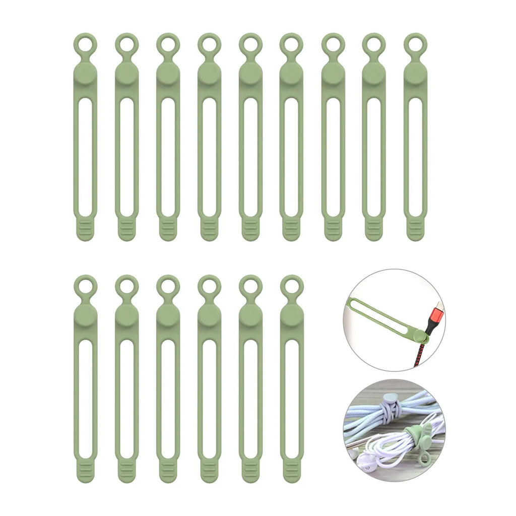 LUXE LINE Silicone Cable Ties & Cord Organizer Straps