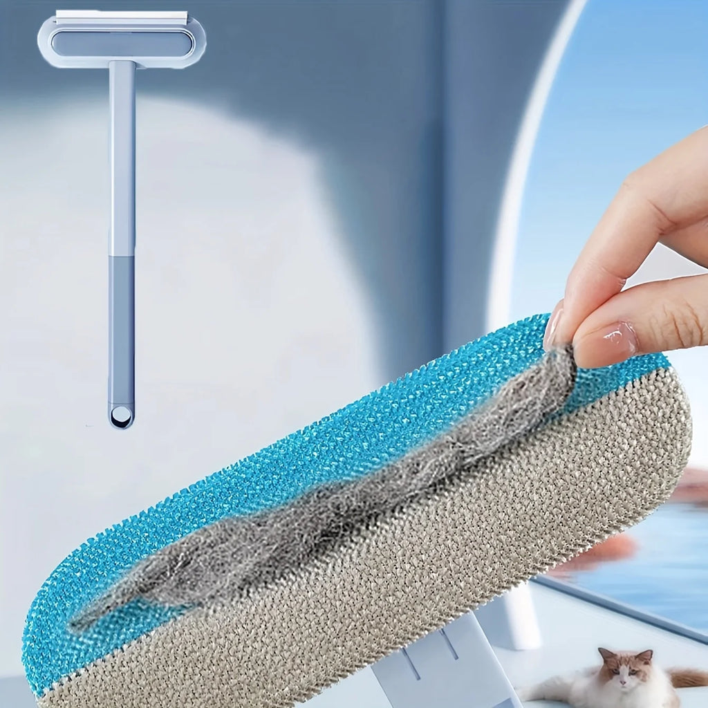 Remover with Long Handle Multi-Functional Pet Hair, Durable Nylon Material,Perfect for Cleaning Cat and Dog Fur from Beds&Sofas