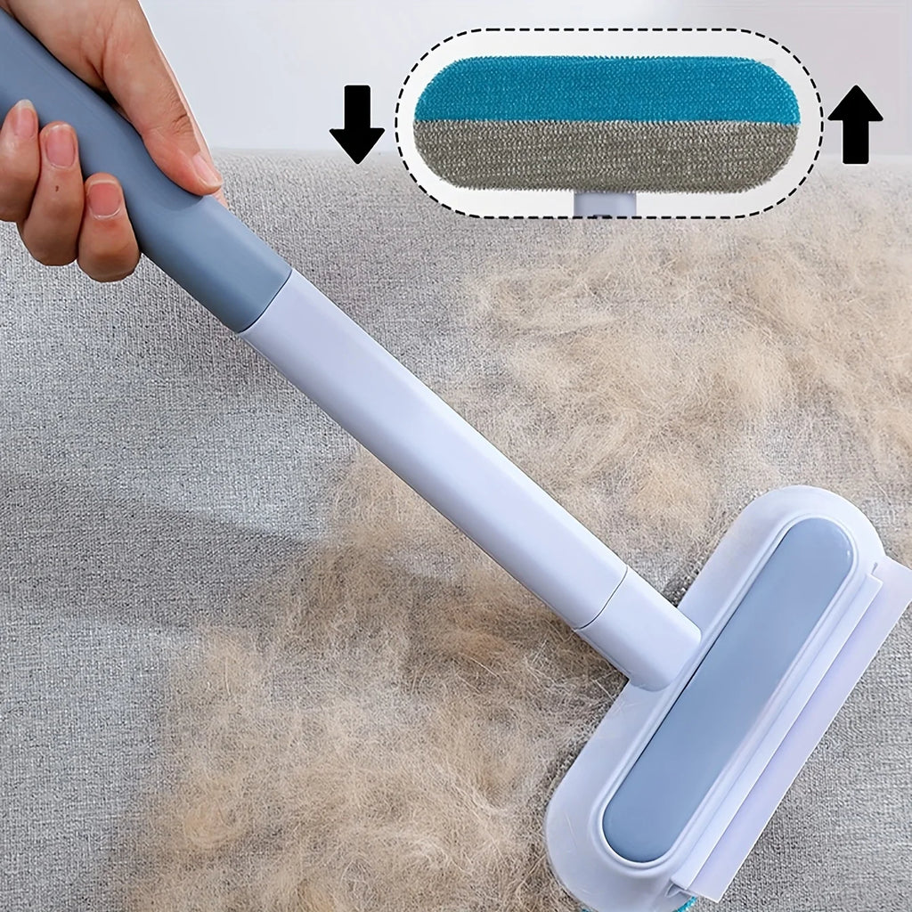 Remover with Long Handle Multi-Functional Pet Hair, Durable Nylon Material,Perfect for Cleaning Cat and Dog Fur from Beds&Sofas
