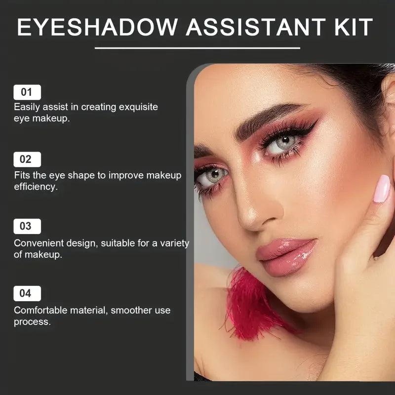 LUXE LINE 3-Piece Eye Makeup Kit - Eyeshadow Brushes & Molds, Quick Templates for Beginners
