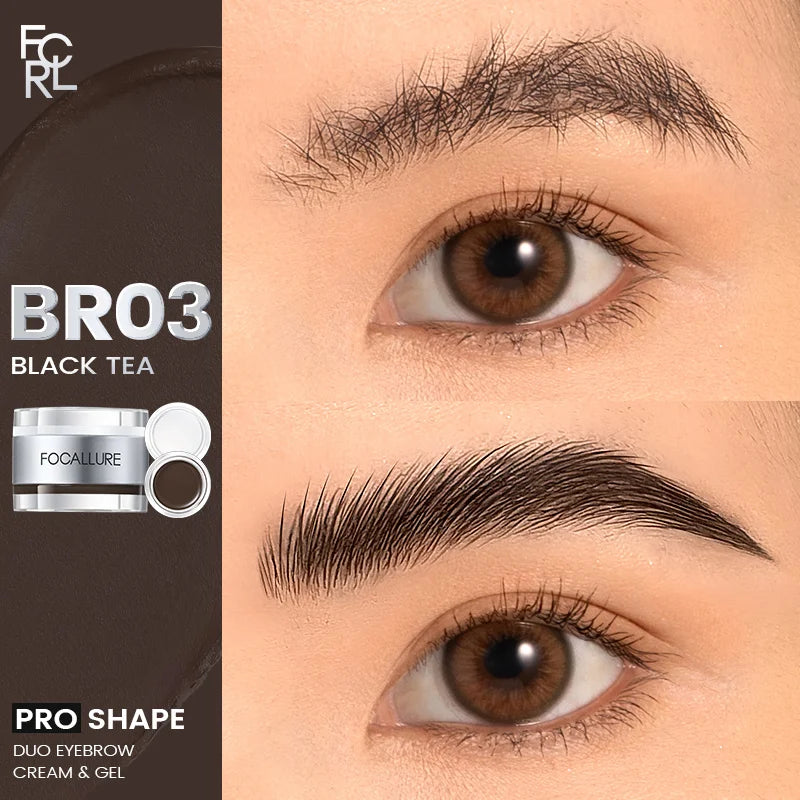 Wholesale FOCALLURE Eyebrow Soap Wax Eyebrow Gel 2 IN 1 Natural Pomade Waterproof 3D Tint Eyebrow Enhancer Multi Use Cream