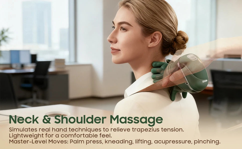 LUXE LINE Hand & Neck Massager – Bionic Heated Shoulder & Cervical Relief