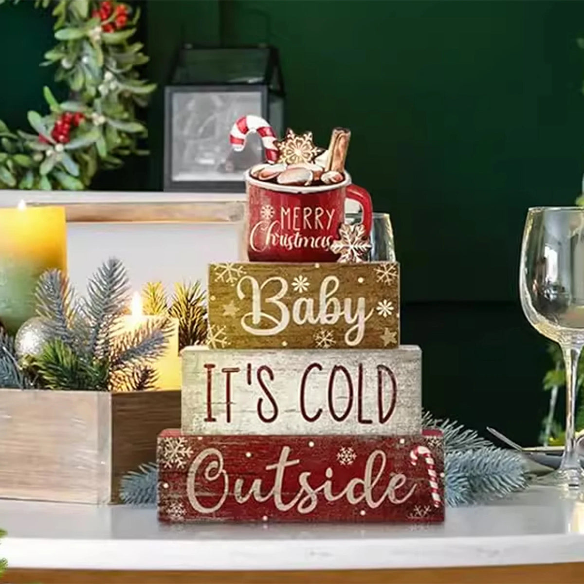 Christmas Tiered Tray Decor