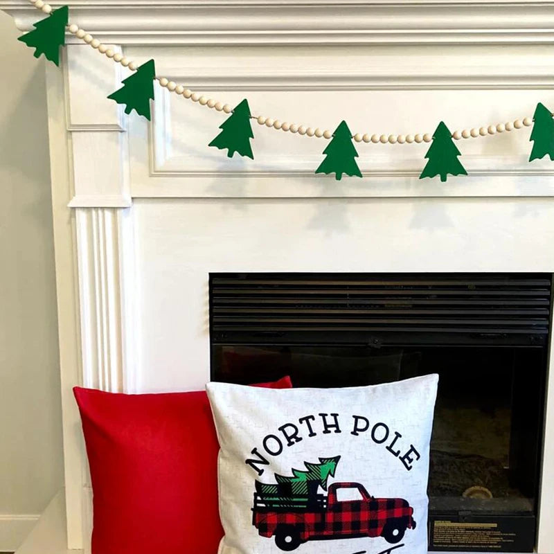 Rustic Farmhouse Christmas Garland Banner