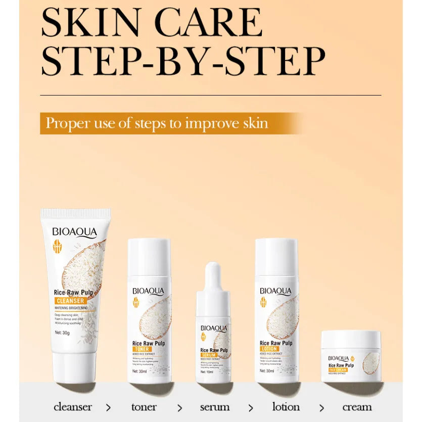 Rice Whitening Skincare Set (5pcs)