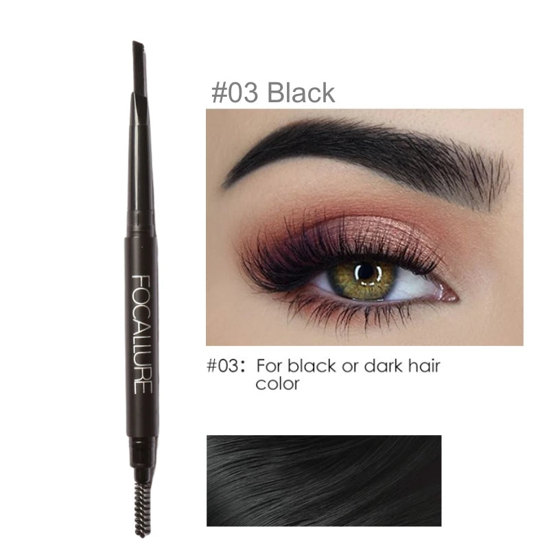 Wholesale FOCALLURE 3 Colors Eyebrow Pencil Precise Brow Eyeliner Long Lasting Waterproof Blonde Brown Eye Brow Makeup Cosmetics