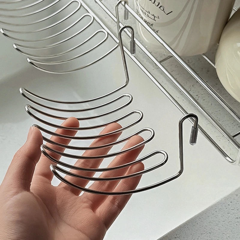 LUXE LINE Stainless Steel Sink Drain Basket – Expandable Hanging Storage Rack