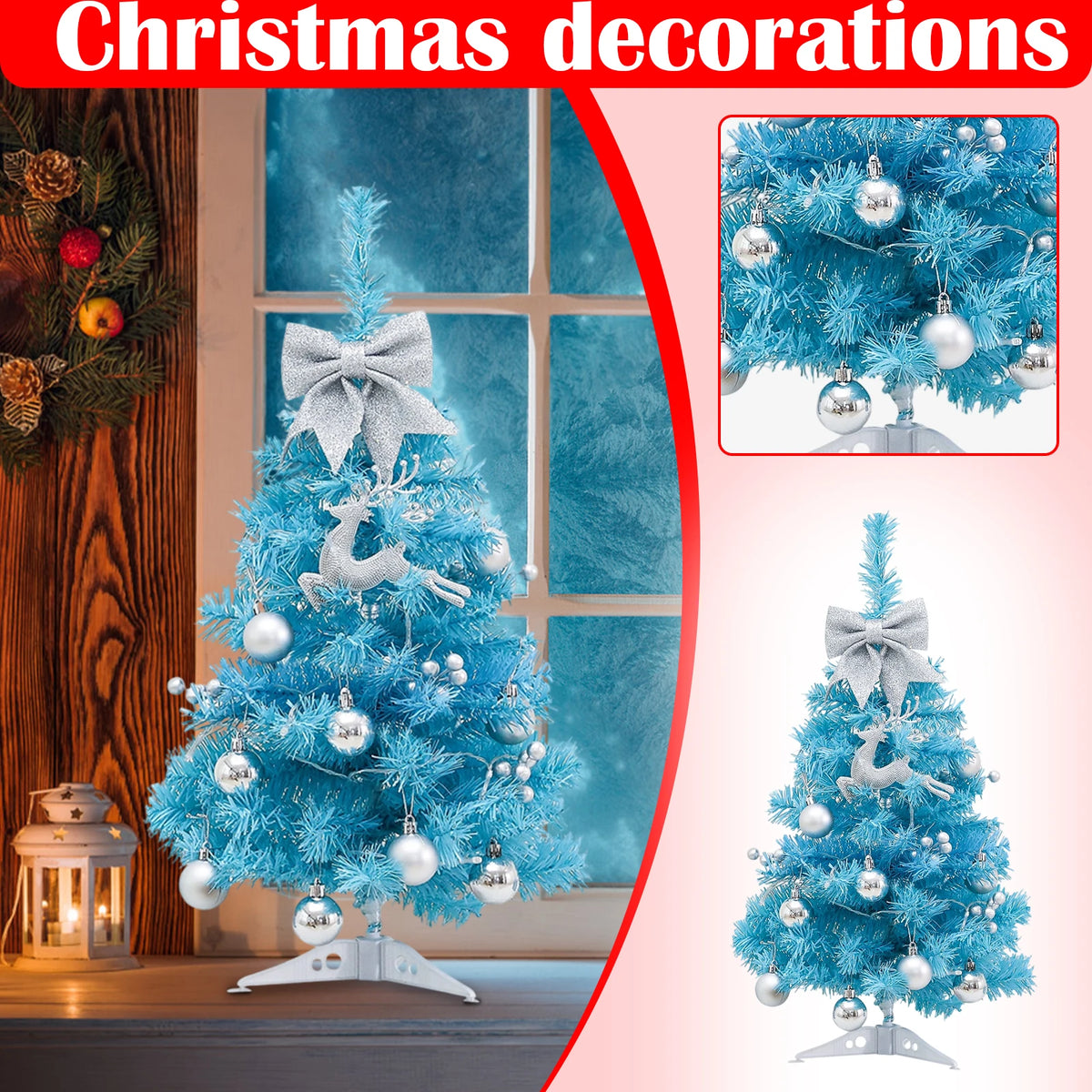 45cm Blue Glowing Mini Christmas Tree