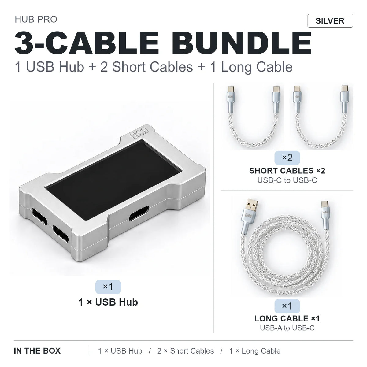 LUXE LINE HMLAB ZNEO Gaming USB Hub – 2-to-3 Port, 8K, RGB Screen