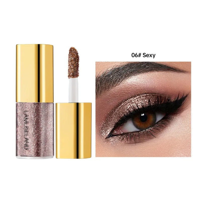 8-Color Pearlescent Shimmer Liquid Eyeshadow Set