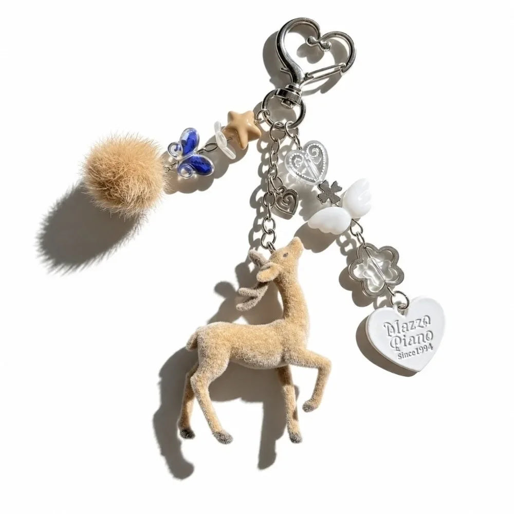 LUXE LINE Cute Deer Phone Charm Keychain