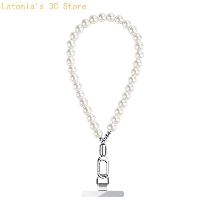 LUXE LINE Beaded Phone Charm with Card Insert – Wrist Strap Accessory