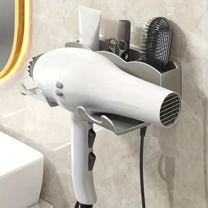 LUXE LINE Hair Dryer Storage Rack – Wall Mount, No Drill