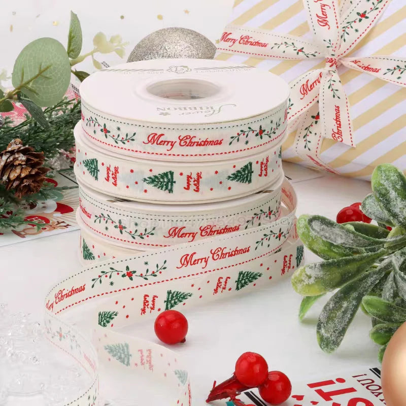 25-Yard Christmas Tree Ribbon (15mm)