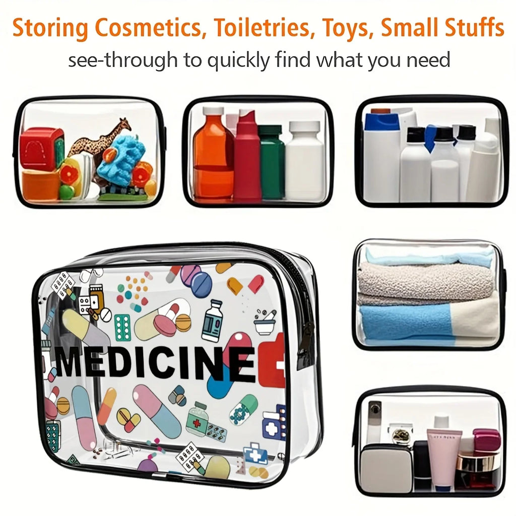 LUXE LINE Large Capacity Medicine & Travel Cosmetic Bag