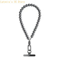 LUXE LINE Beaded Phone Charm with Card Insert – Wrist Strap Accessory
