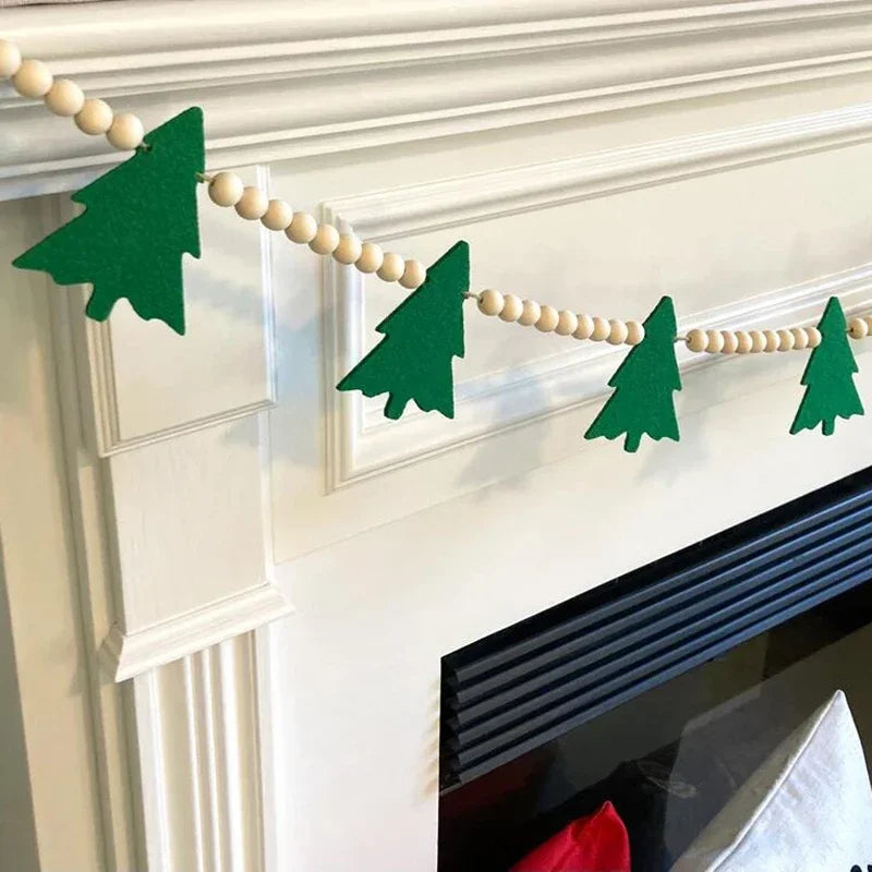 Rustic Farmhouse Christmas Garland Banner